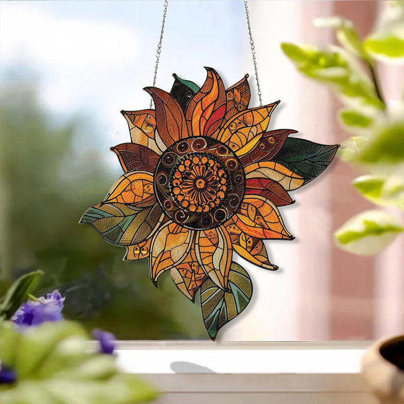 Sonnenblume Acryl Fenster hängend