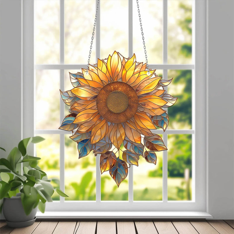 Sonnenblume Acryl Fenster hängend