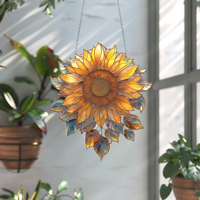 Sonnenblume Acryl Fenster hängend