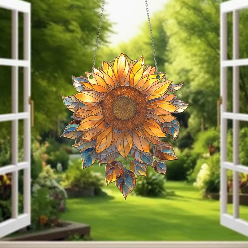 Sonnenblume Acryl Fenster hängend