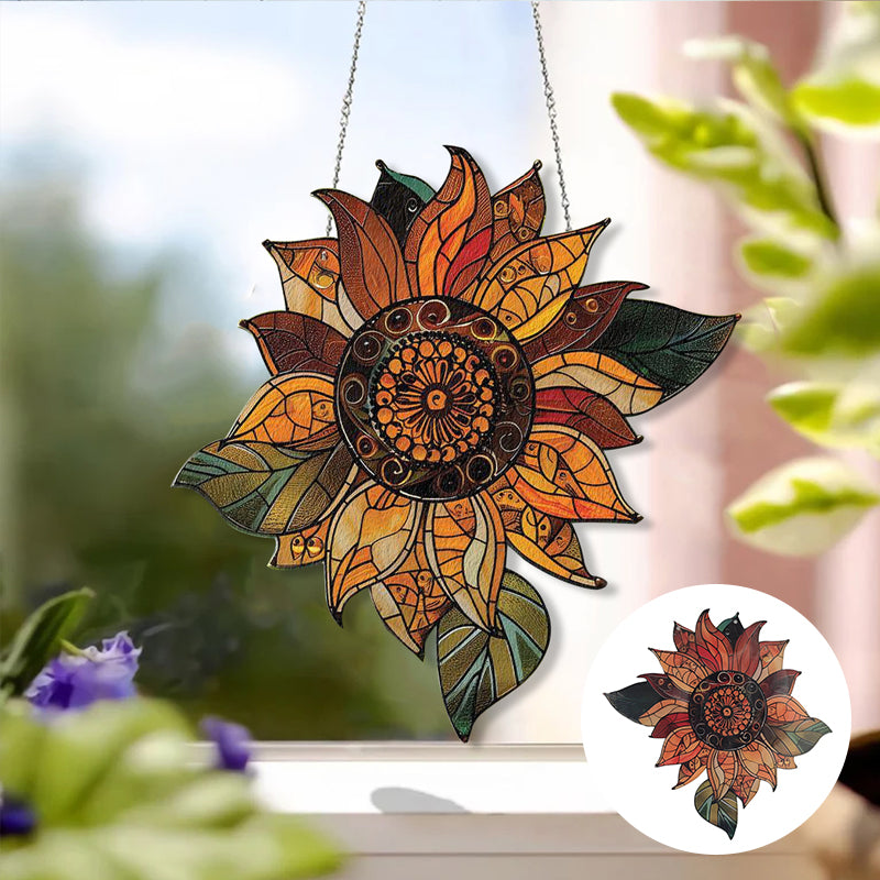 Sonnenblume Acryl Fenster hängend