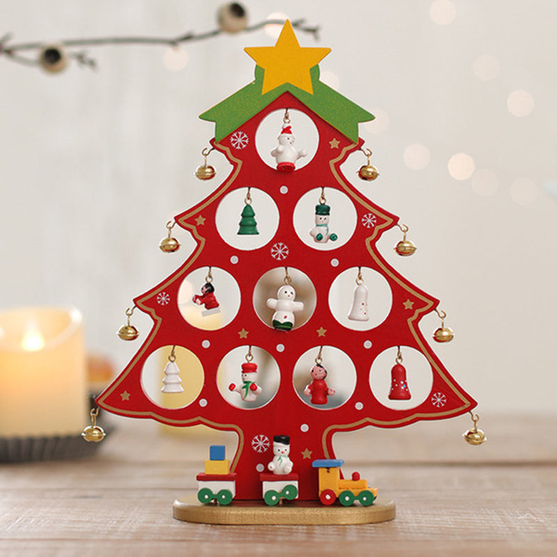 DIY hölzernes Mini Weihnachtsbaum Set