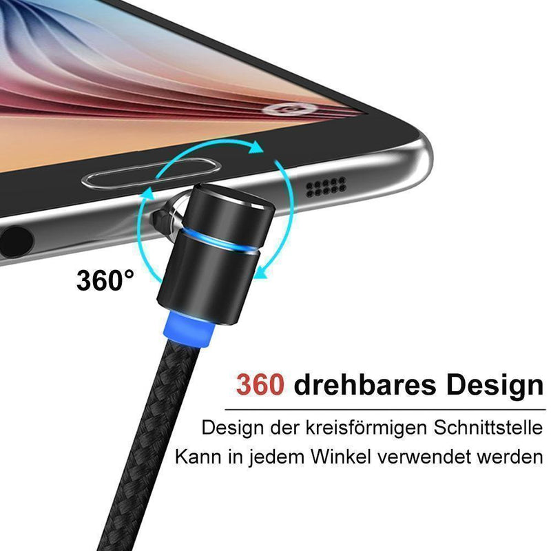 Bequee 3 in 1 magnetisches Ladekabel für Lightning, Micro und Type C, 2m - hallohaus